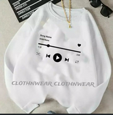 White sweatshirt song print